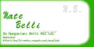 mate belli business card